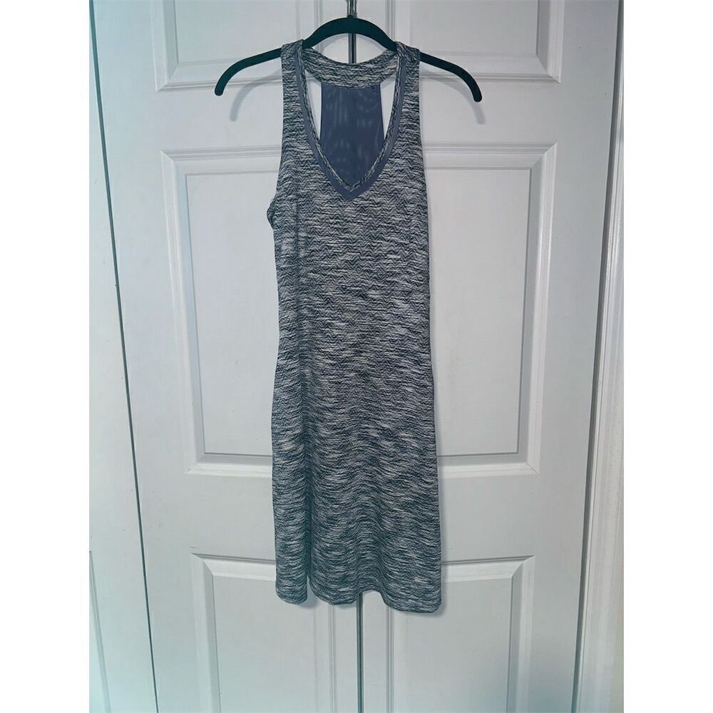 MPG Women's Purple Athletic Dress , V-Neck Racerback Pockets Activewear